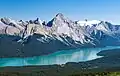 Samson Peak centered above Maligne Lake