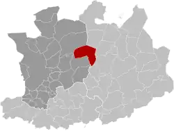 Location of Malle in the province of Antwerp