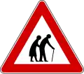Elderly people crossing (also uses )