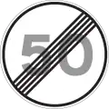 End of maximum speed