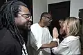 Mamadou Diouf (left) and Youssou N'Dour (center) with Anna-Maria Jopek.