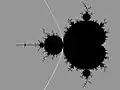 External rays for angles of the form : n / ( 22 - 1) (1/3, 2/3) landing on the point c= - 3/4, which is root point of period 2 component