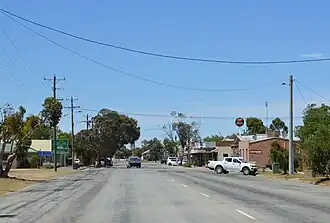 Wattle Street, the main street of Manangatang