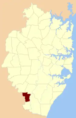 Location of the parish within Cumberland