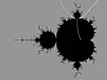 internal ray of main cardioid of angle 1/3: starts from center of main cardioid c=0, ends in the root point of period 3 component, which is the landing point of parameter (external) rays of angles 1/7 and 2/7