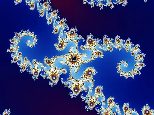 Satellite. The two "seahorse tails" (also called dendritic structures)[68] are the beginning of a series of concentric crowns with the satellite in the center.