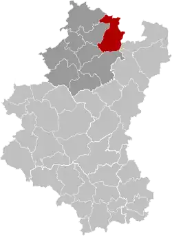 Location of Manhay in Luxembourg province
