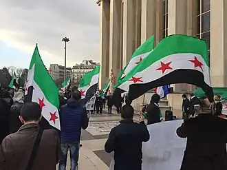 Demonstration in support of the Syrian revolution, in 2017.