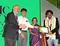 Santosh Sivan receiving the award