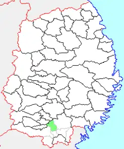 Location of Higashiyama in Iwate Prefecture