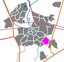 Map of IJpelaar within Breda