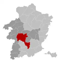 Location of Hasselt in Limburg