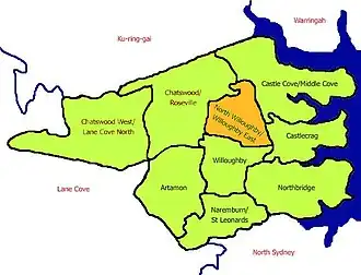 Map of North Willoughby/Willoughby East