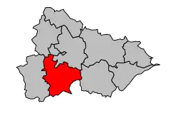 Location of the canton in the arrondissement of Lunéville