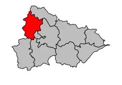 Location of the canton in the arrondissement of Lunéville