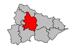 Location of the canton in the arrondissement of Lunéville