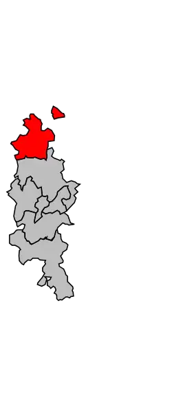 Location of the canton in the arrondissement of Toul