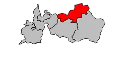 Location of the canton in the arrondissement of Sarreguemines