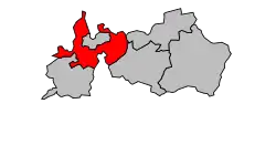 Location of the canton in the arrondissement of Sarreguemines