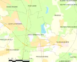 Location of Gretz-Armainvilliers
