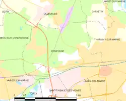 Location of Pomponne