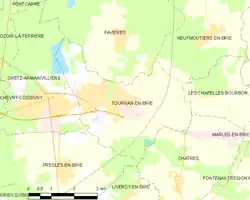 Location of Tournan-en-Brie