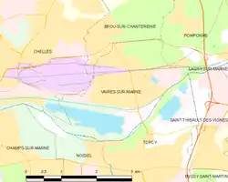 Location of Vaires-sur-Marne