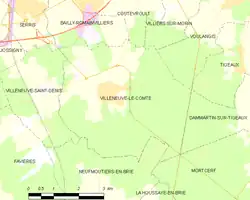 Location of Villeneuve-le-Comte