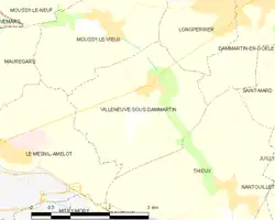 Location of Villeneuve-sous-Dammartin