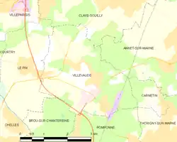 Location of Villevaudé