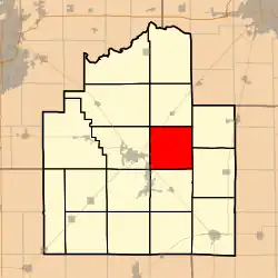 Location in Christian County