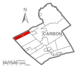 Location of Banks Township in Carbon County