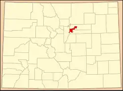 Location of Denver in the state of Colorado