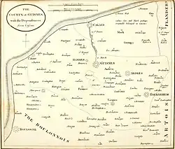 Map of the County of Guînes