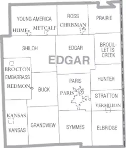 Map of Edgar County
