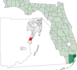 Location in Miami-Dade and the state of Florida.
