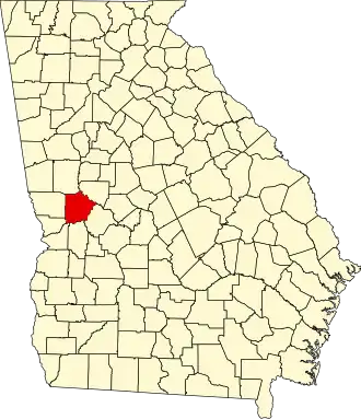 Map of Georgia highlighting Talbot County