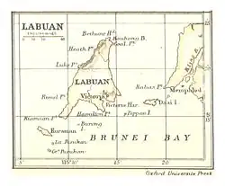 Map of Labuan, 1888