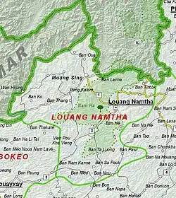 Map of Luang Namtha province