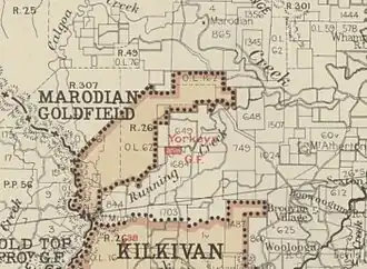 Map of Marodian Goldfield, 1914