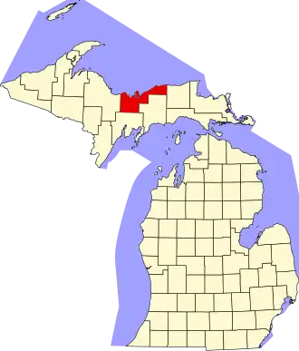 Alger County map
