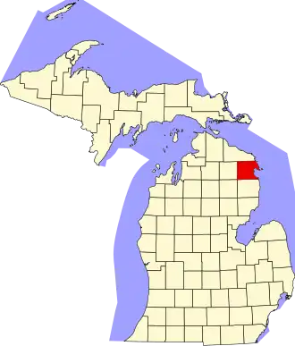 Alpena County map