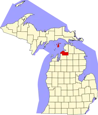 Charlevoix County map