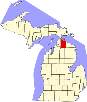 Cheboygan County map