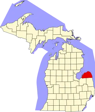 Huron County map