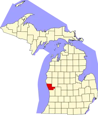 Muskegon County map