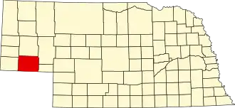 Map of Nebraska highlighting Cheyenne County