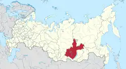 Location of Irkutsk Oblast