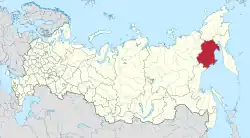 Location of Magadan Oblast
