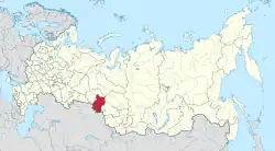 Location of Omsk Oblast